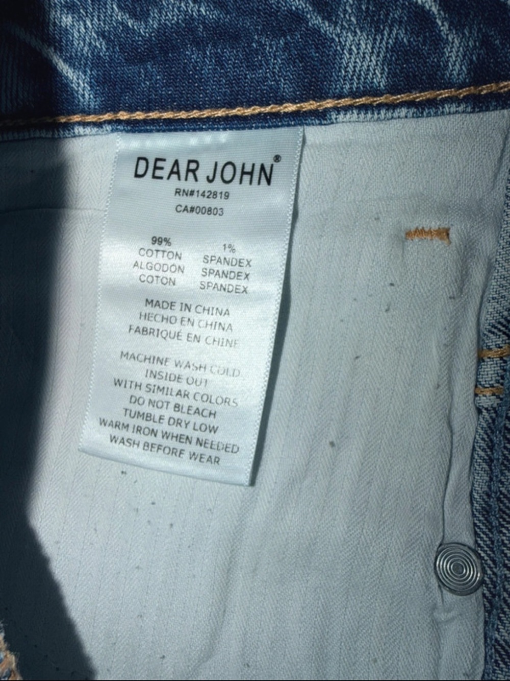 Dear John Size 29 Riverton Light Wash Straight Leg Jeans - Picture 8 of 11